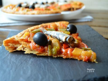 Hojaldre de sardinas y pisto