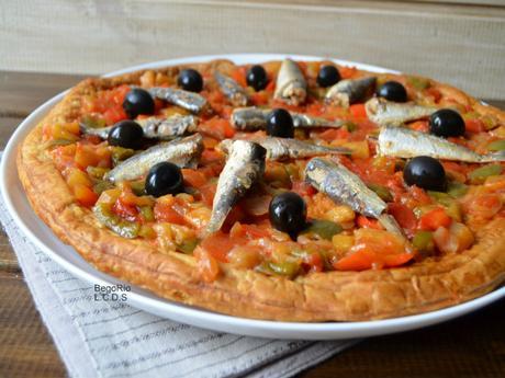Hojaldre de sardinas y pisto