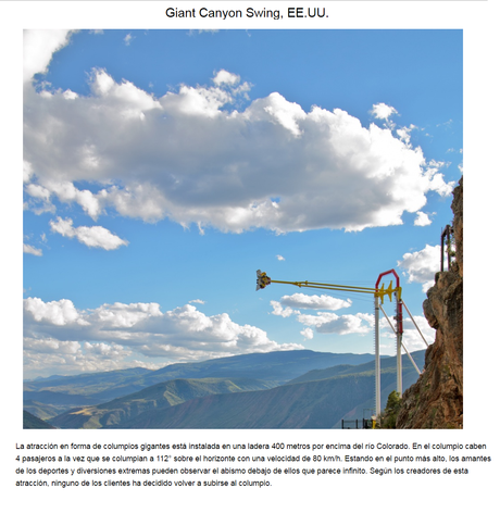 Las atracciones más locas del mundo.