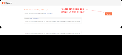 Agregando blog a Blogger en lista de lectura Agregando blog a Blogger en lista de lectura