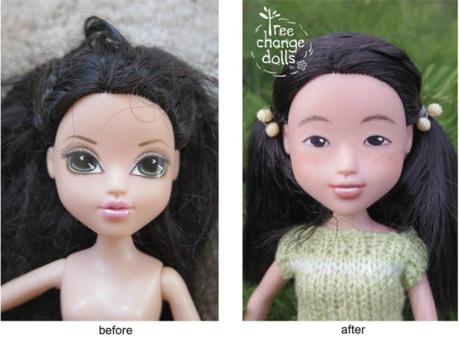 Tree Change Dolls, muñecas sin maquillaje para promover la belleza real