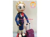 Fofucha azafata vuelo