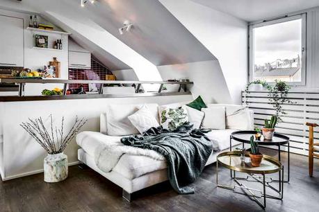 suelo de madera oscura estilo nórdico decoración interiores decoración atico blog decoración nórdica 