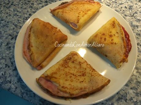 Crepes Salados de Jamón y Queso