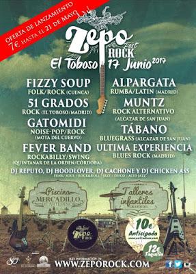 Zeporock Festival 2017: Fizzy Soup, Gatomidi, Última Experiencia, 51 Grados...