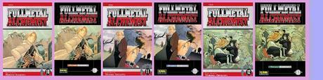 portadas de los tomos 10, 11 y 12 de Fullmetal alchemist