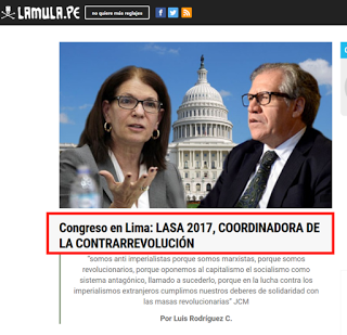Entérate: LASA 2017, coordinadora de la contrarrevolución