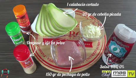 MASMUSCULO CHEF: ROLLITOS DE CALABACIN CON POLLO BBQ