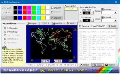 ZX-Draw, el editor gráfico para Spectrum con el que generar código BASIC ZX-Draw, el editor gráfico para Spectrum con el que generar código BASIC