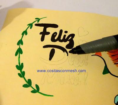 Cómo hacer un arreglo con cartelito para el día de la madre