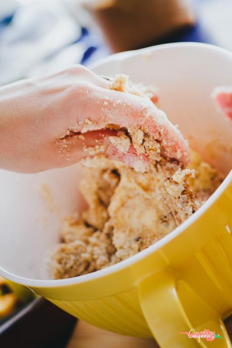 Crumble de manzanas y moras