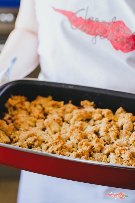 Crumble de manzanas y moras