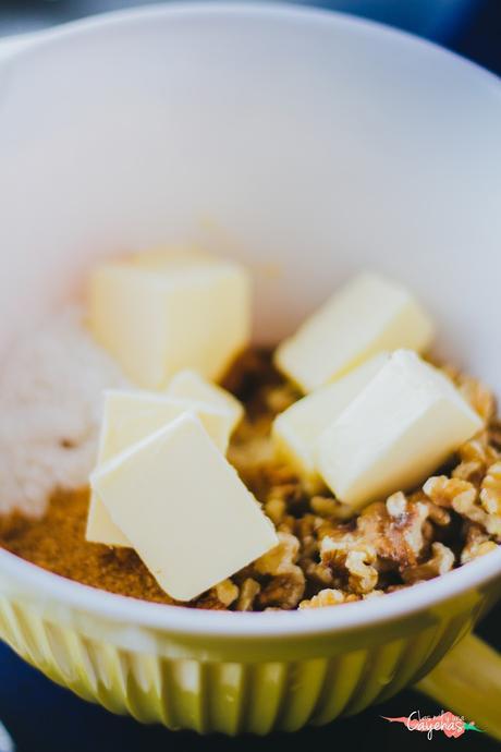 Crumble de manzanas y moras