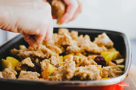 Crumble de manzanas y moras