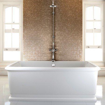 Casa Padrino bathtub freestanding rectangular 1800mm Blon - Freestanding Retro Antique