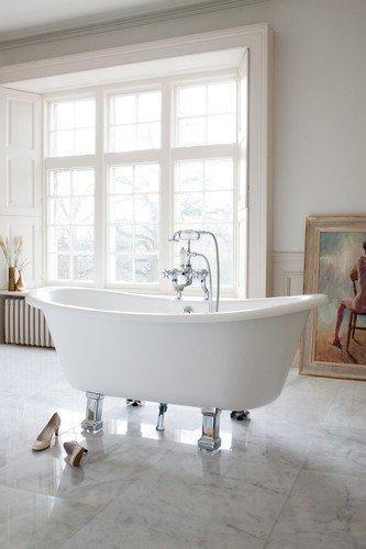 Casa Padrino Nouveau bath stone freestanding 1700mm BCHA White - Freestanding Retro antique