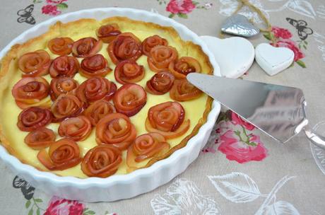 receta de tarta de rosas de manzana, tarta de avellana con rosas de manzana, tarta de manzana con rosas de manzanas, tarta de rosas de hojaldre y manzana, tarta de rosas de manzana, 