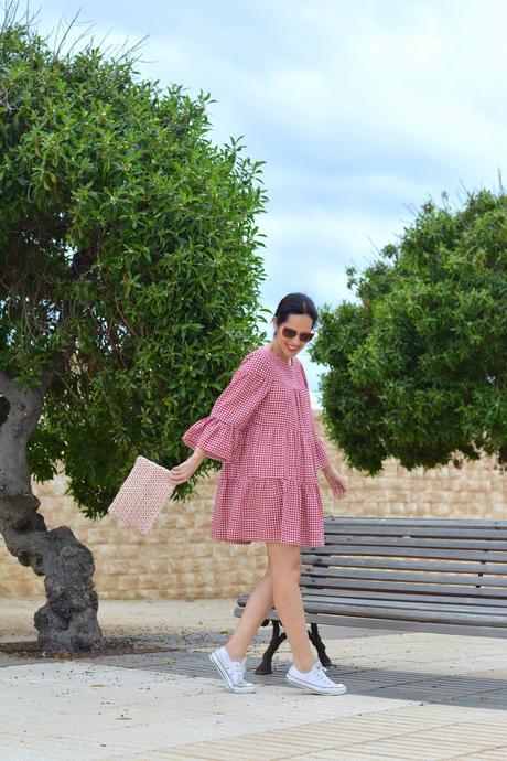 zara-gingham-mini-dress-outfit
