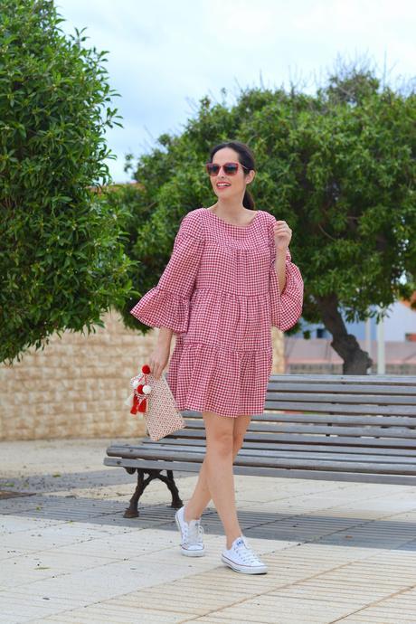 zara-gingham-mini-dress-streetstyle