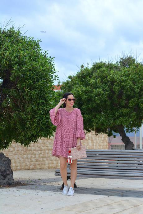 zara-gingham-mini-dress-outfit