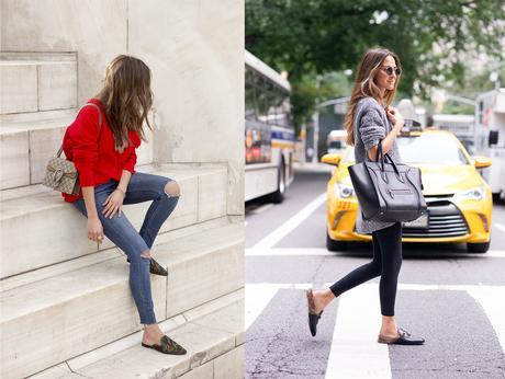 Zapatos de moda 2017: los mules zapatos de moda 2017 - flat mules Gucci outfits