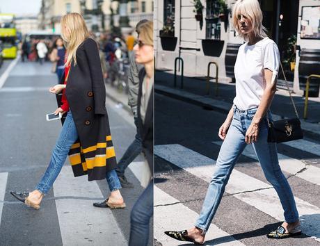 Zapatos de moda 2017: los mules zapatos de moda 2017 - flat mules Gucci outfits
