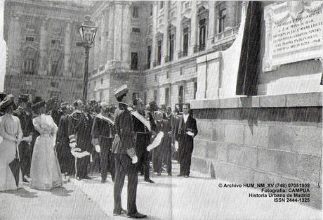 Inauguración de lápidas del 2 de mayo. Madrid, 1908