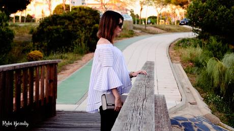 Outfit | Tendencia Volantes, Rayas BabyBlue y Pantalón Culotte