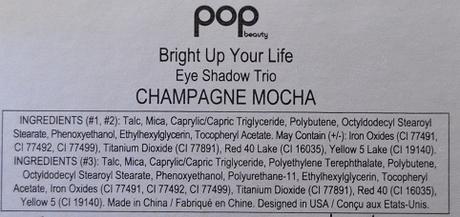 Trío de sombras de ojos “Champagne Mocha” de POP BEAUTY