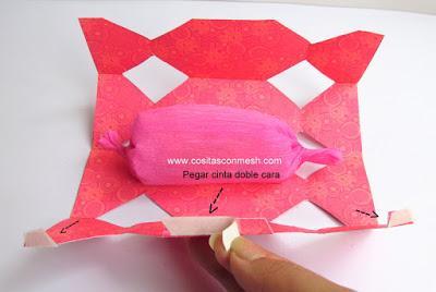 Cajitas de regalo con forma de caramelo las más faciles de hacer