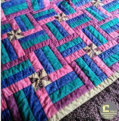 Quilt rail fance con molinillos