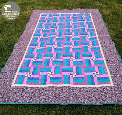 Quilt rail fance con molinillos