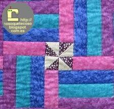 Quilt rail fance con molinillos