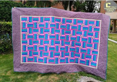 Quilt rail fance con molinillos