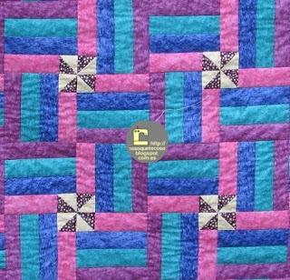 Quilt rail fance con molinillos