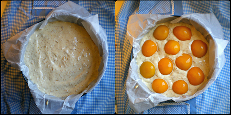 Pastel de melocotón con pipas de calabaza: Elaboración