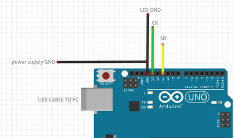 Como detectar la combinación de colores de una tira de leds WS2801