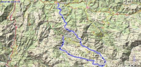 Mapa de la ruta de Frassinelli y Reconquista entre los Lagos y Covadonga