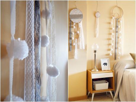 3 ATRAPASUEÑOS DIY CON AROS DE BORDAR, ENCAJES Y POMPONES DE LANA 3 ATRAPASUEÑOS DIY CON AROS DE BORDAR, ENCAJES Y POMPONES DE LANA