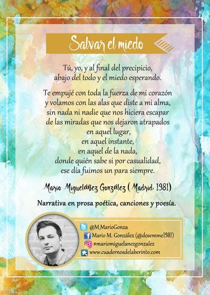 Presentación del primer poemario de Mario Migueláñez González