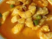 Cazuela rosada, almejas langostinos