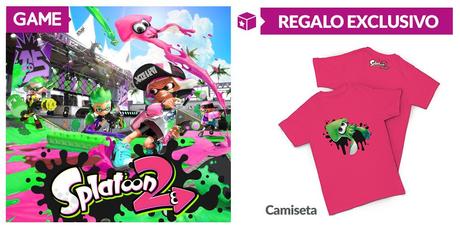 Reserva Splatoon 2 y llévate esta espectacular camiseta rosa tematizada