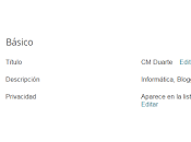 Como editar titulo descripción blog blogger
