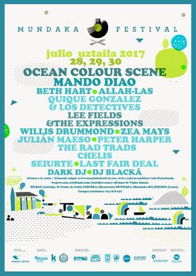 Ocean Colour Scene y Julián Maeso cierran el cartel del Mundaka Festival 2017