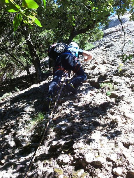 Escalando en el corazón de Montserrat, la Albarda Castellana