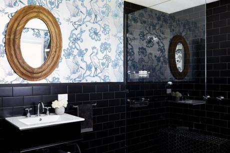 bluewallpaper bathroom