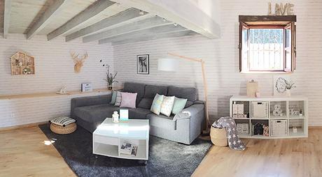 El salón NÓRDICO tipo LOFT de Sonia