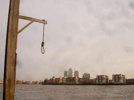 El muelle de la ejecución en Londres