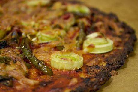 Pizza vegetariana de coliflor