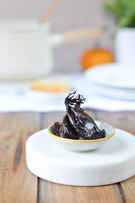 Risotto de setas al PX  con cebolla negra